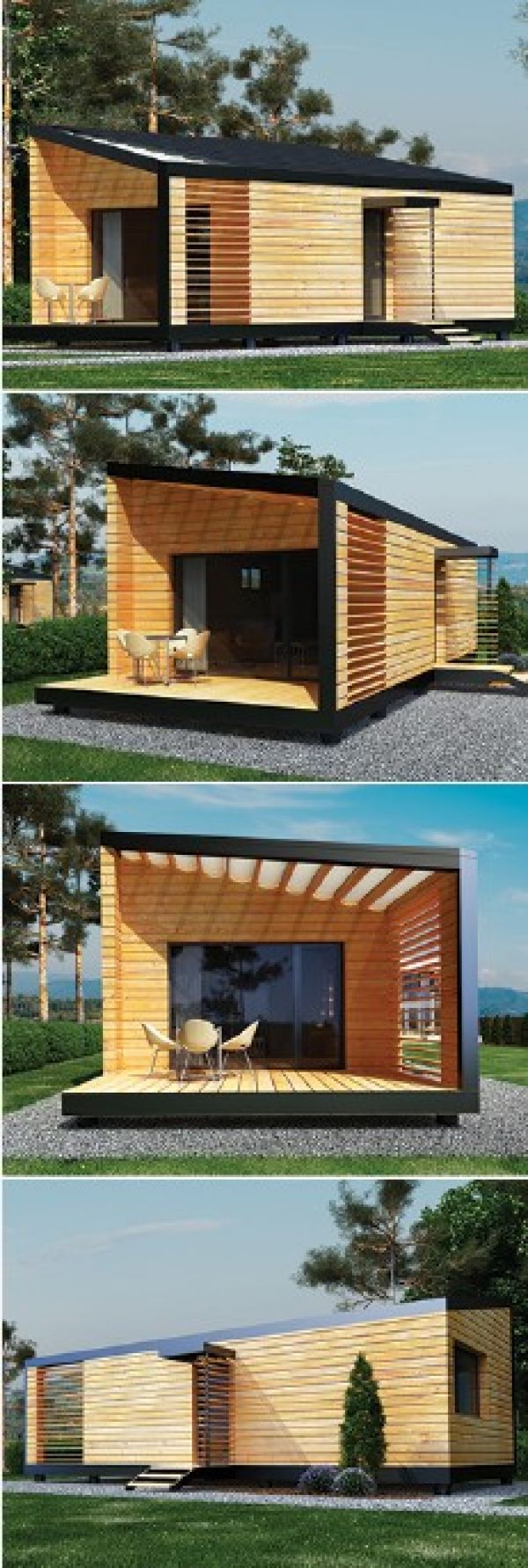 Chalets en bois studios design E.k de 45m2