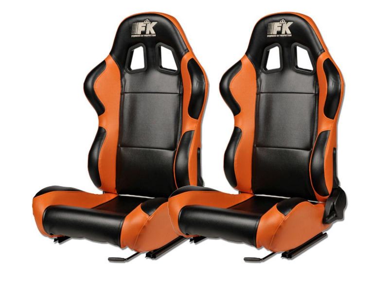 Siège Sport  Boston (gauche+droit) Noir-Rouge UNIVERSELS 