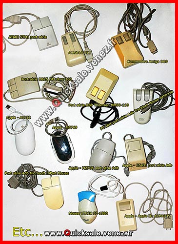 Vends Souris, Microsoft, Apple, Artec, Mac, Atari, Commodore, Amiga, Thomson, Ibm, Vtech, Dfi ...