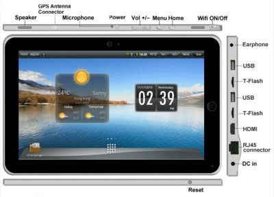 Tablette android 2.2 neuf. Prix 170 euro livraison gratuite