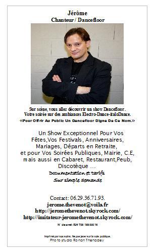 Jérôme Thévenot - Chanteur De musics, Electro - House -italoDance .