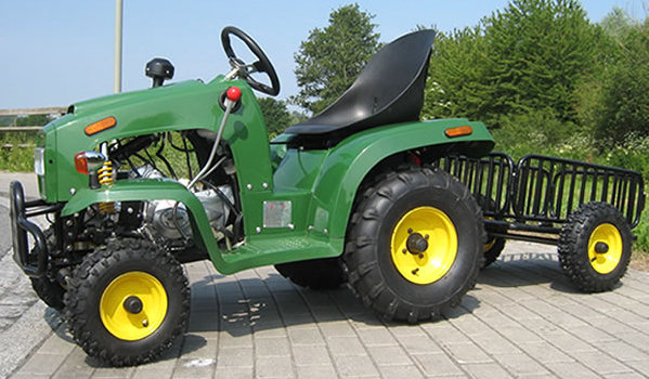 Tracteur 110 cc avec remorque et vitesses automatique + mar