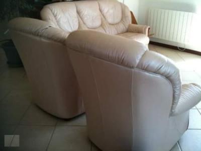 Don de mon Salon Canapé Fauteuils Cuir Vachette