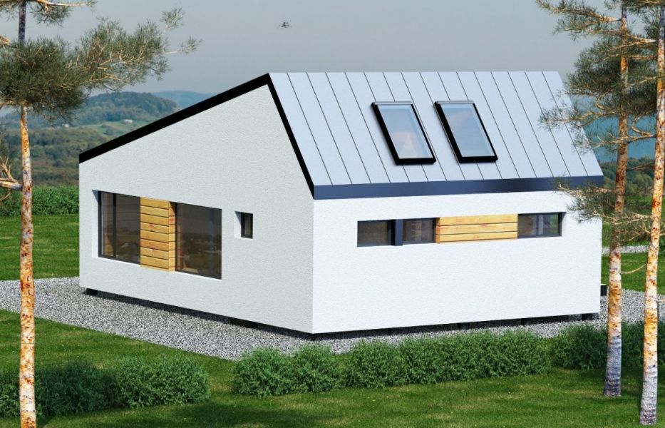 Maison en bois style chalet design E.k de 80m2 t