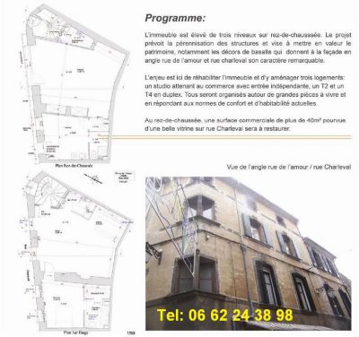 IMMEUBLE DE RAPPORT 3 lgt 1 commerce