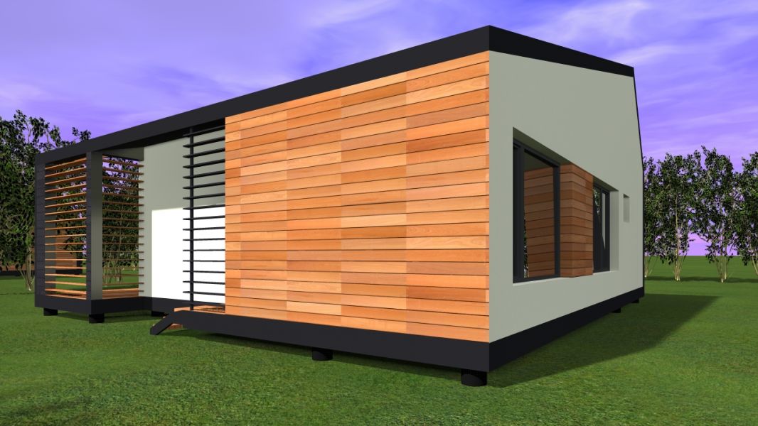 Maison en bois style chalet design E.k de 80m2 t