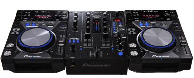 CDJ400K Pioneer Black & Black DJM400K Ltd Pacchetto Flightcase