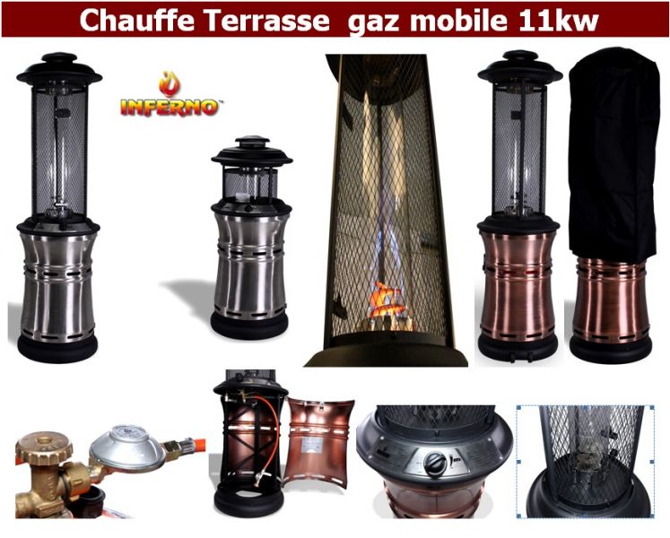 Chauffe Terrasse  gaz mobile 11kw   