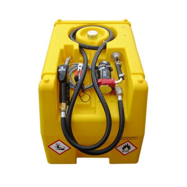 Reservoir 220l de transport de carburant + pompe electrique 