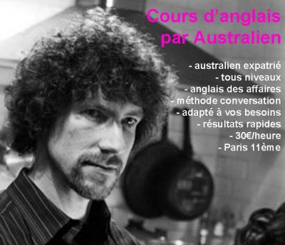 Cours particuliers d'anglais à Paris par professeur australien