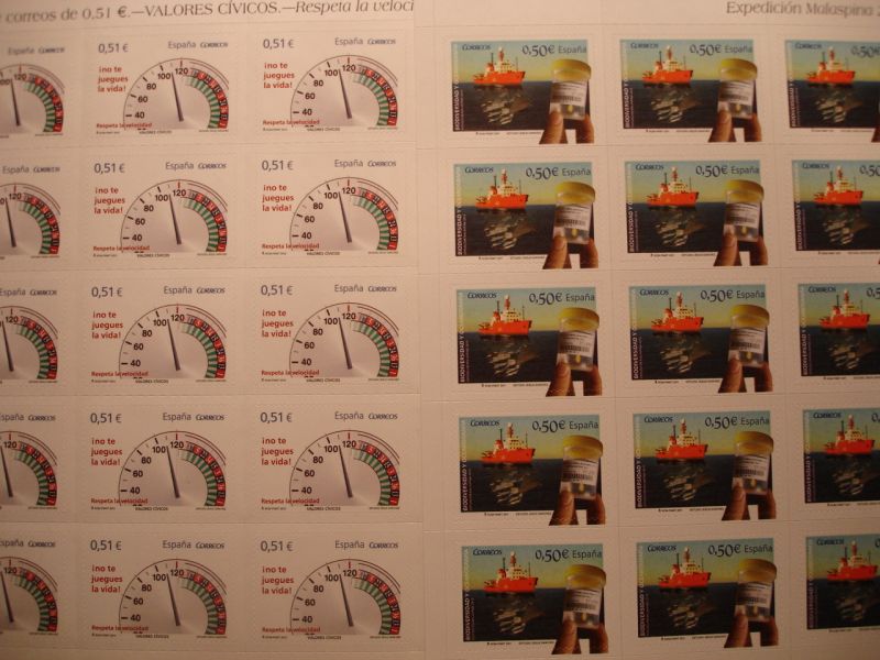 Sellos nuevos de curso legal por debajo de su valor