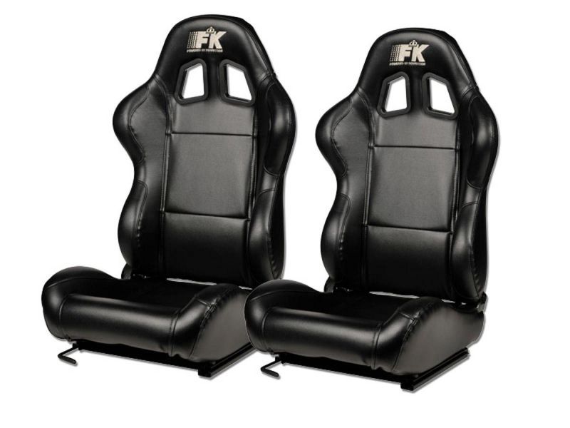 Siège Sport  Boston (gauche+droit) Noir-Rouge UNIVERSELS 