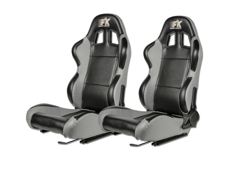 Siège Sport  Boston (gauche+droit) Noir-Rouge UNIVERSELS 