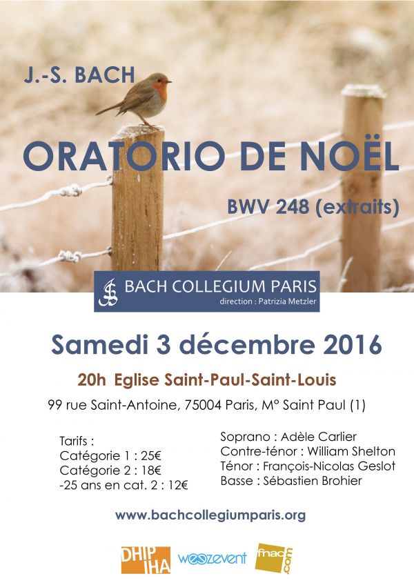 Oratorio de Noel de Jean-Sébastien Bach