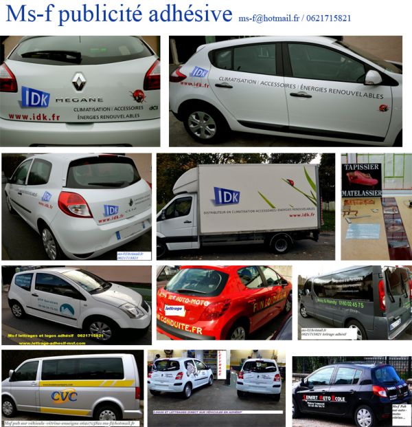 Plaque en magnetique et pub pour utilitaire