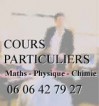 Cours à domicile Maths-Physique-Chimie 6ème à Terminale