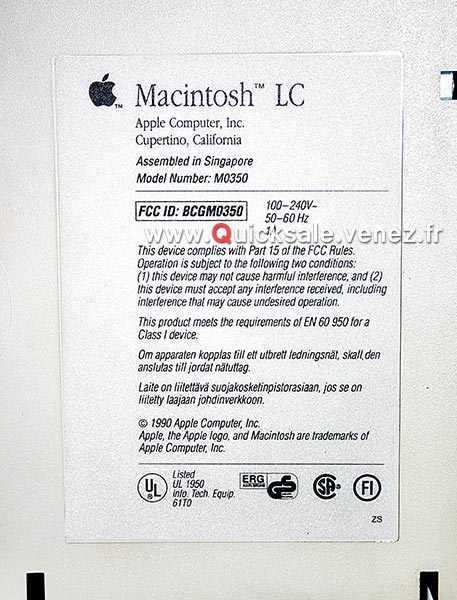 Apple Macintosh LC (Collector) de 1990