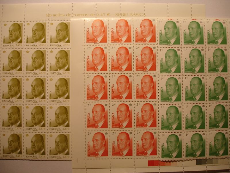 Sellos nuevos de curso legal por debajo de su valor